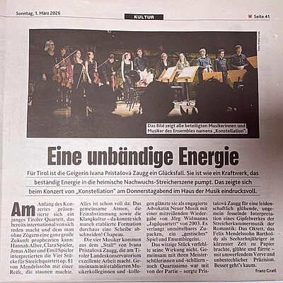 Zeitungsartikel vom 01.03.2026, Kronen Zeitung, in jpg.Datai